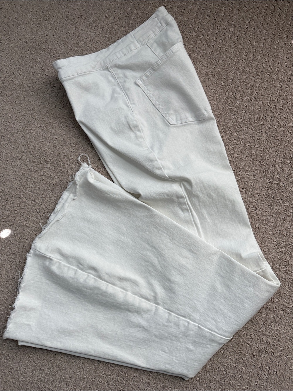 White Wide Leg Denim Jeans